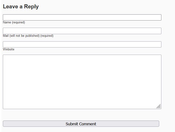 Comment Placeholder comment placeholder